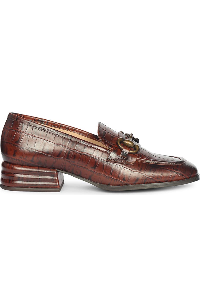 SAINT G Jacqueline Croc Embossed Loafer, Alternate, color, Chocolate