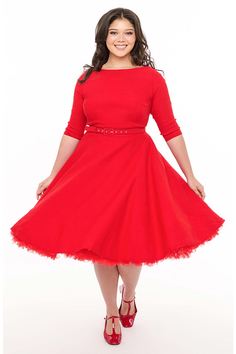 Plus Size Devon Swing Dress, Main, color, Red
