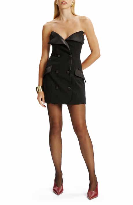 Bardot Arvess Double Breasted Strapless Minidress