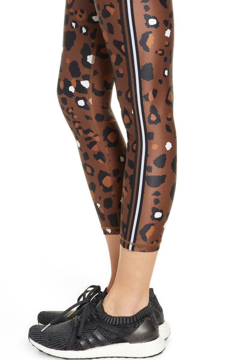 The Upside Tobacco Leopard Midi Yoga Pants, Alternate, color, 