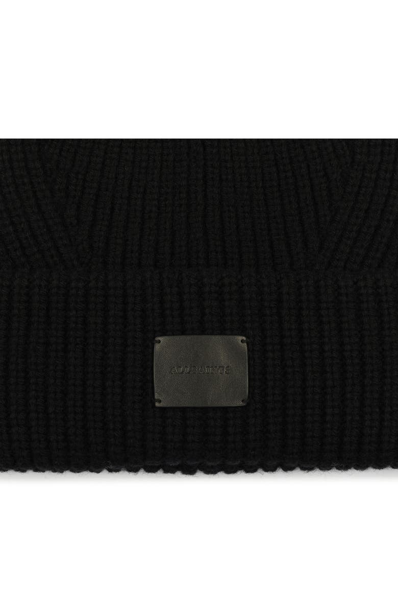 AllSaints Travelling Rib Knit Wool Blend Beanie, Alternate, color, 