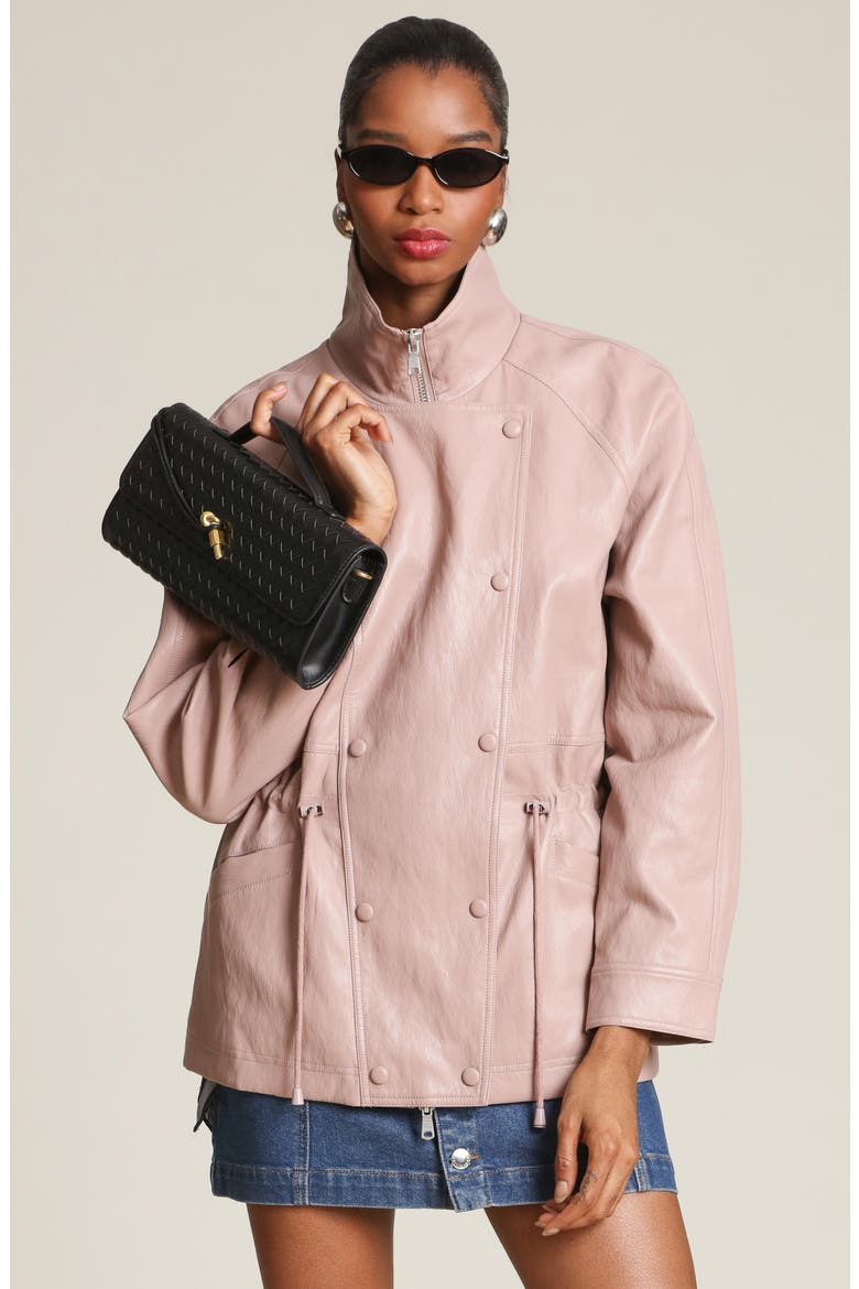 Faux-Ever Leather™ Anorak, Alternate, color, DESERT ROSE