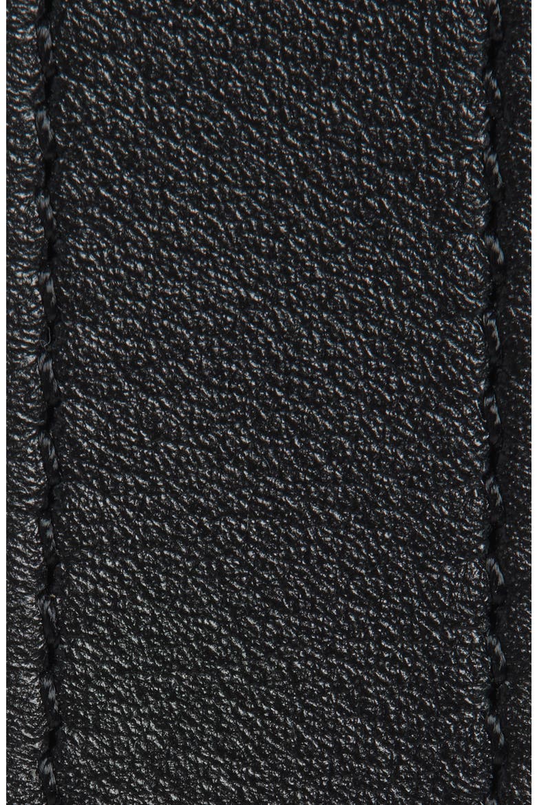 VLOGO Signature Leather Belt, Alternate, color, BLACK