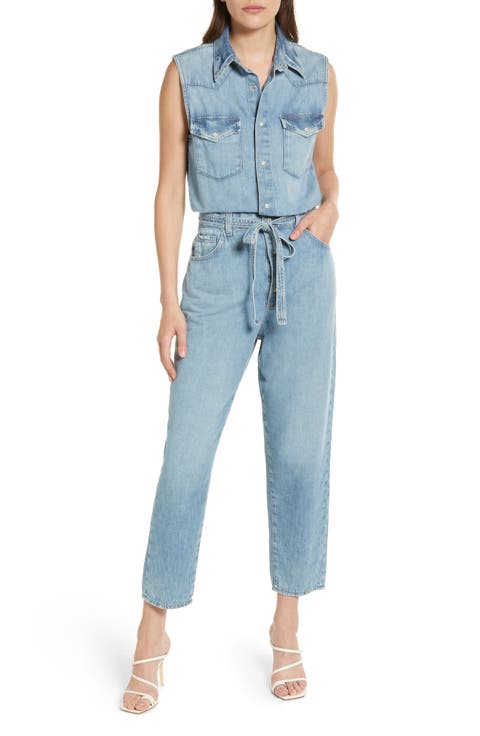 Dakotah Sleeveless Denim Jumpsuit