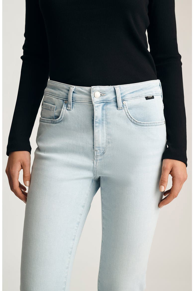 Kathleen Mid Rise Slim Boyfriend Jeans, Alternate, color, BLEACHED FEATHER BLUE