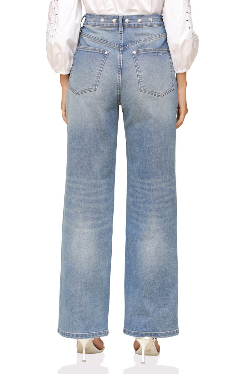 Avec Les Filles Studded Mid Rise Jeans, Alternate, color, 