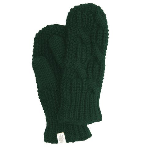 Side Cable Hand Knit Mittens
