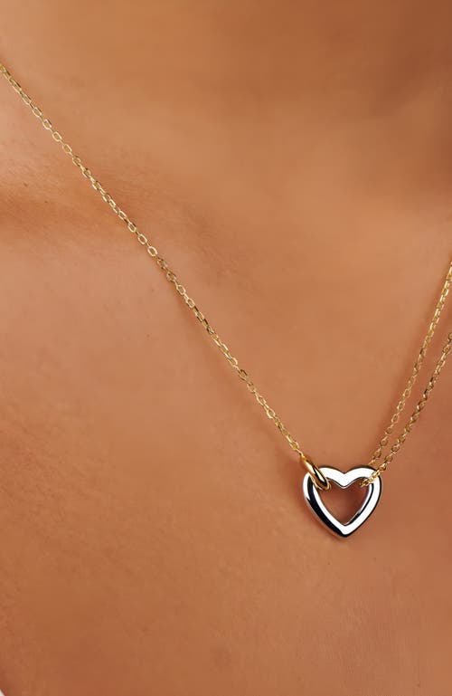 Little Sky Stone Emma Heart Charm Necklace In Multi