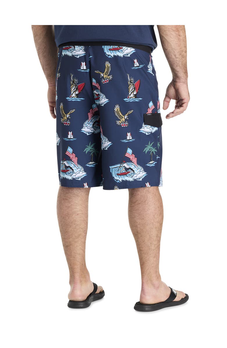 O'Neill Big & Tall Lennox USA Swim Trunks, Alternate, color, Navy