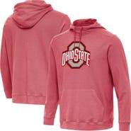ANTIGUA Men's Antigua Heather Scarlet Ohio State Buckeyes Cloud Pullover Hoodie