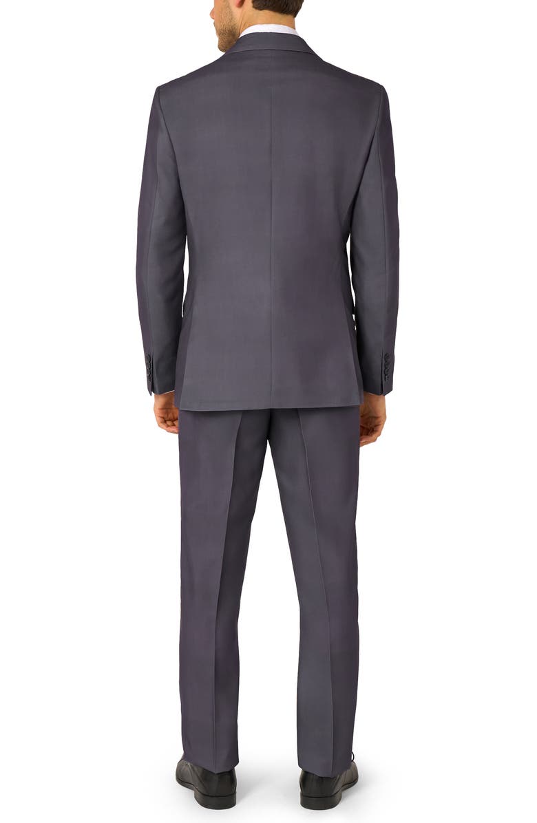 OppoSuits Charcool Slim Fit Suit with Tie, Alternate, color, Grey