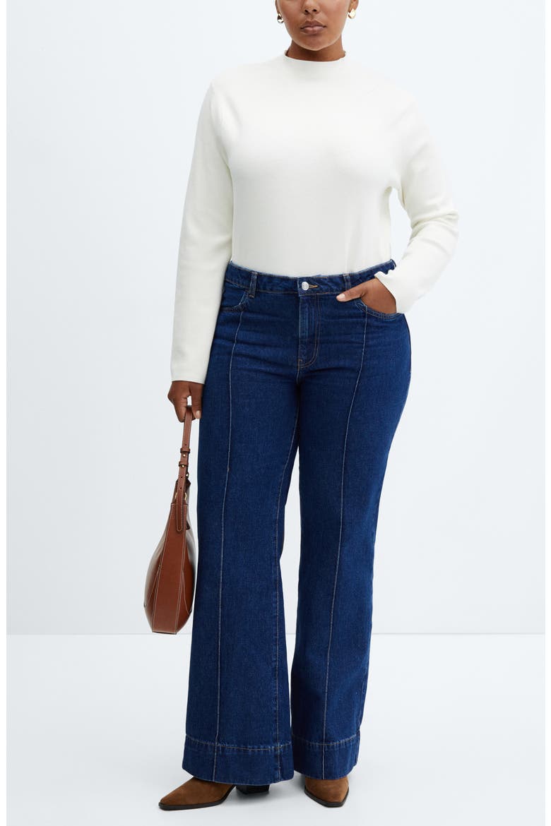 Laila High Waist Pintuck Jeans, Alternate, color, OPEN BLUE