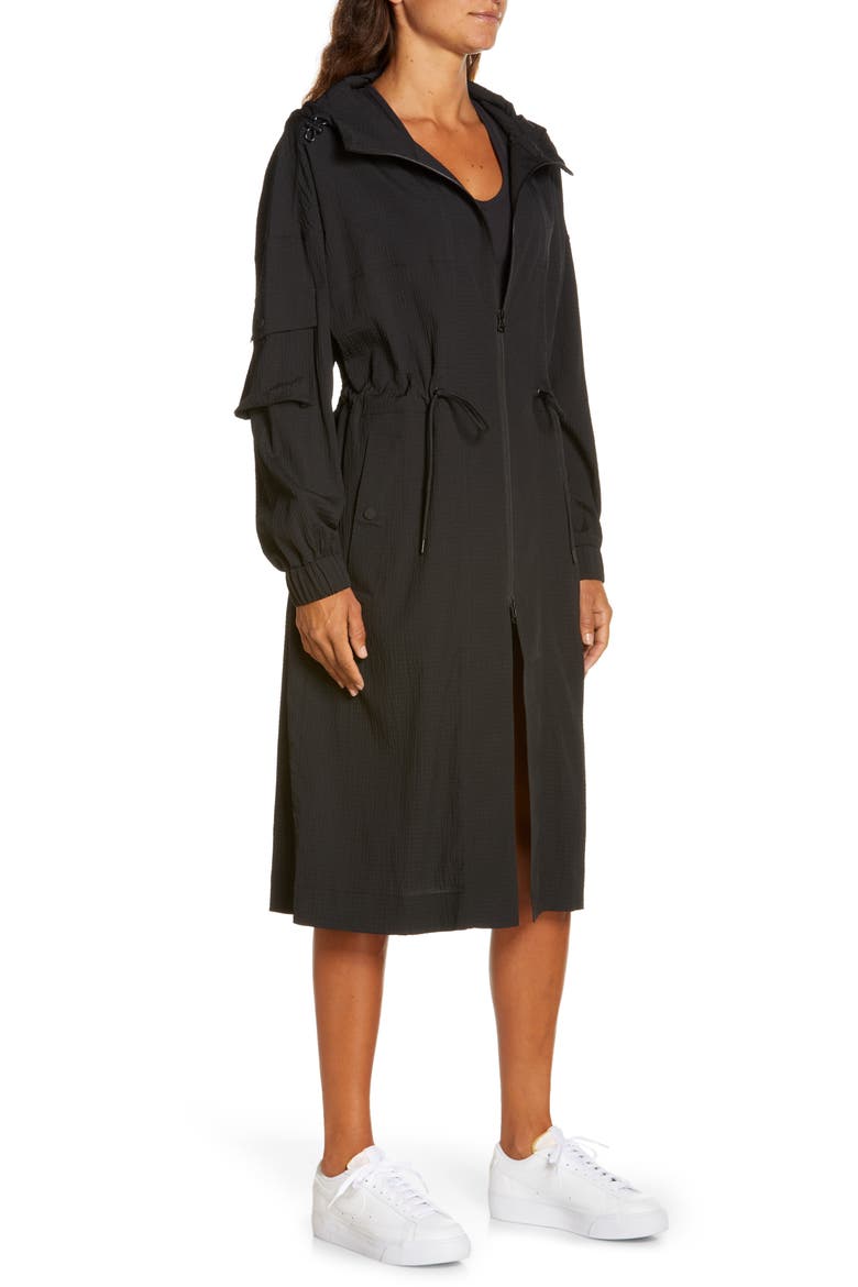 Summer Nights Lightweight Water Repellent Coat, Alternate, color, BLACK