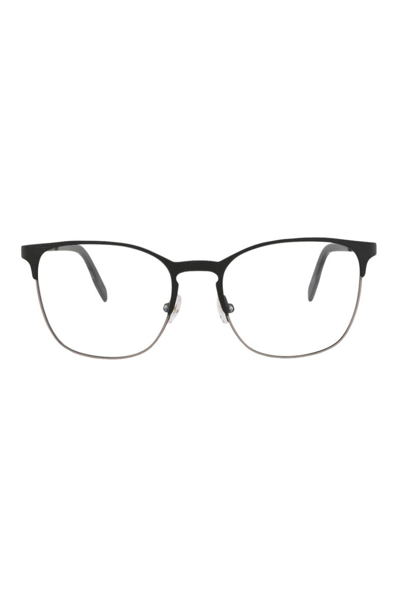 54mm Square Optical Frames, Main, color, BLACK BLACK TRANSPARENT