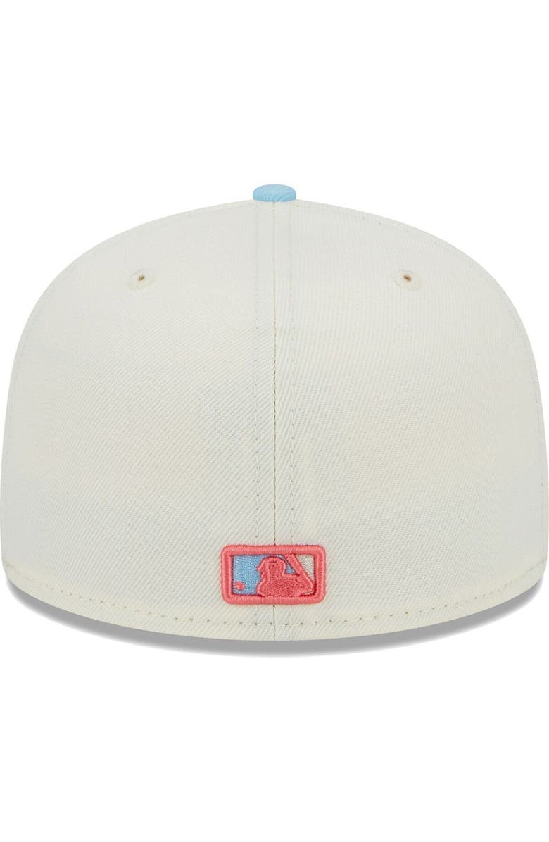 New Era Men's New Era Cream/Light Blue Pittsburgh Pirates Spring Color Two-Tone 59FIFTY Fitted Hat, Alternate, color, 