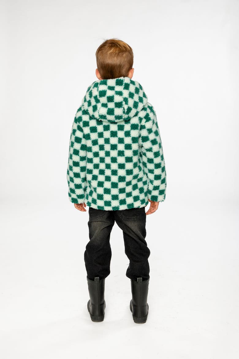 Reversible Fleece Hooded Zip Pocket Mid-Season Jacket, Alternate, color, Forest Green