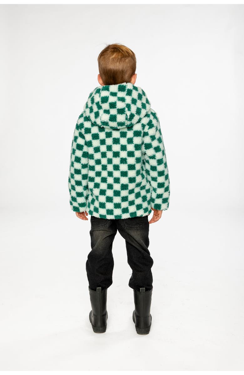 Deux par Deux Reversible Fleece Hooded Zip Pocket Mid-Season Jacket, Alternate, color, 