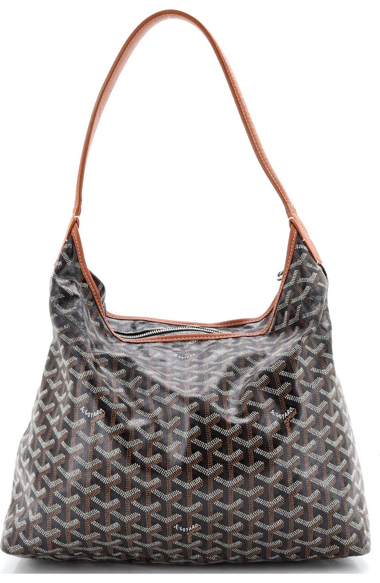 Pre-Owned Goyard Boheme Hobo Coated Canvas, Alternate, color, Black