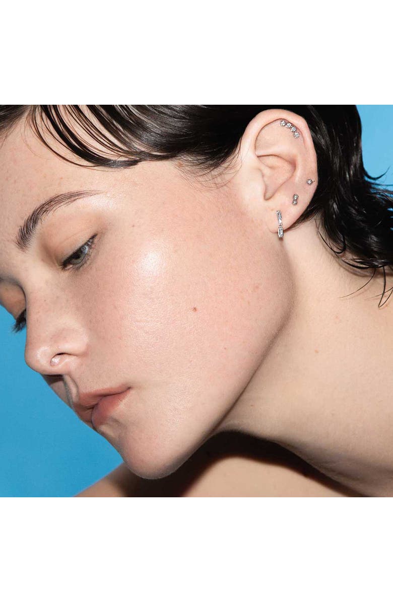 Outofoffice Pave Double Baguette Gold Drop Earrings, Alternate, color, Gold