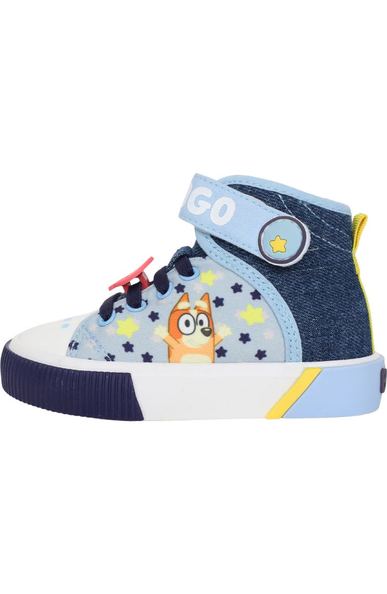 Ground Up Kids' Bluey High Top Sneaker, Alternate, color, Light Blue Multi