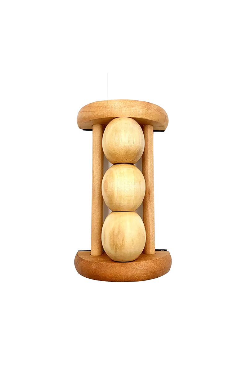 PURSONIC All Natural Wooden Foot Massager Roller, Alternate, color, Beige