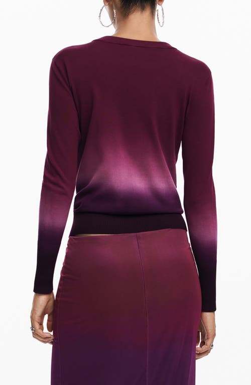 Desigual Light Gradient Sweater In Red