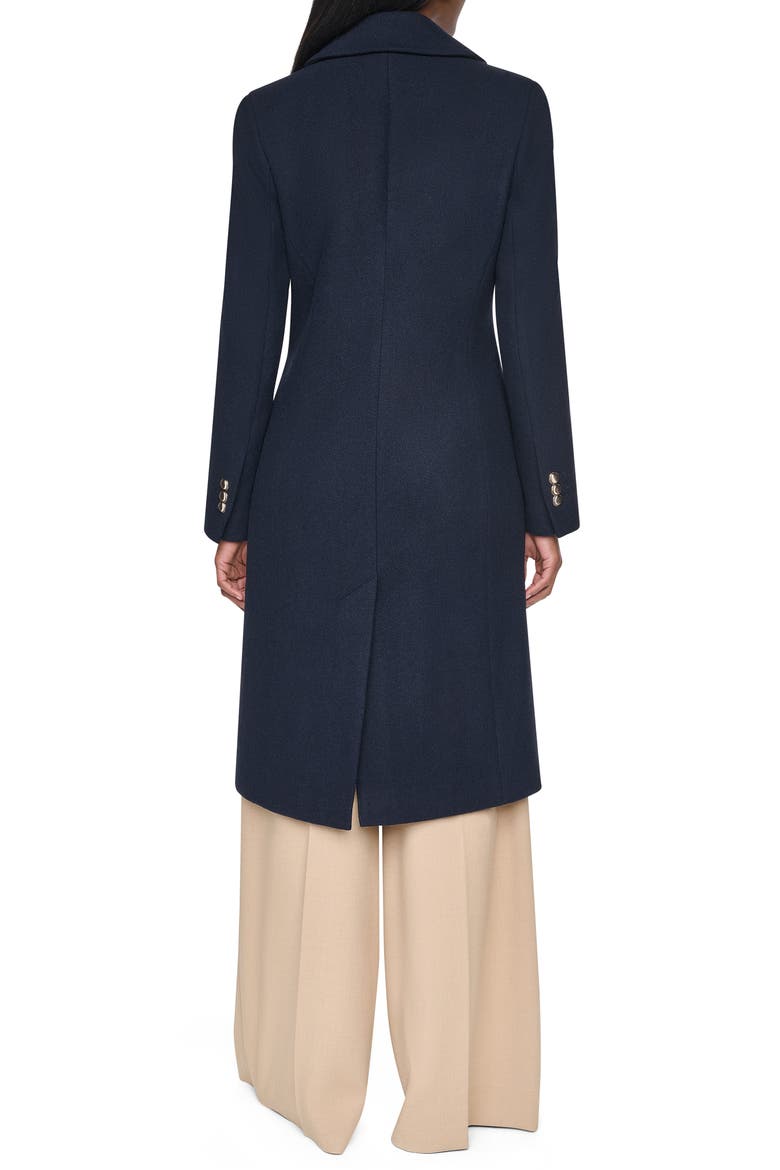 Double Breasted Wool Blend Coat, Alternate, color, DARK NAVY