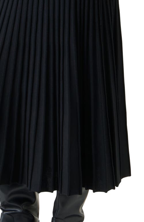 Akris Punto Flared Merino Wool Rib Midi Skirt In Black