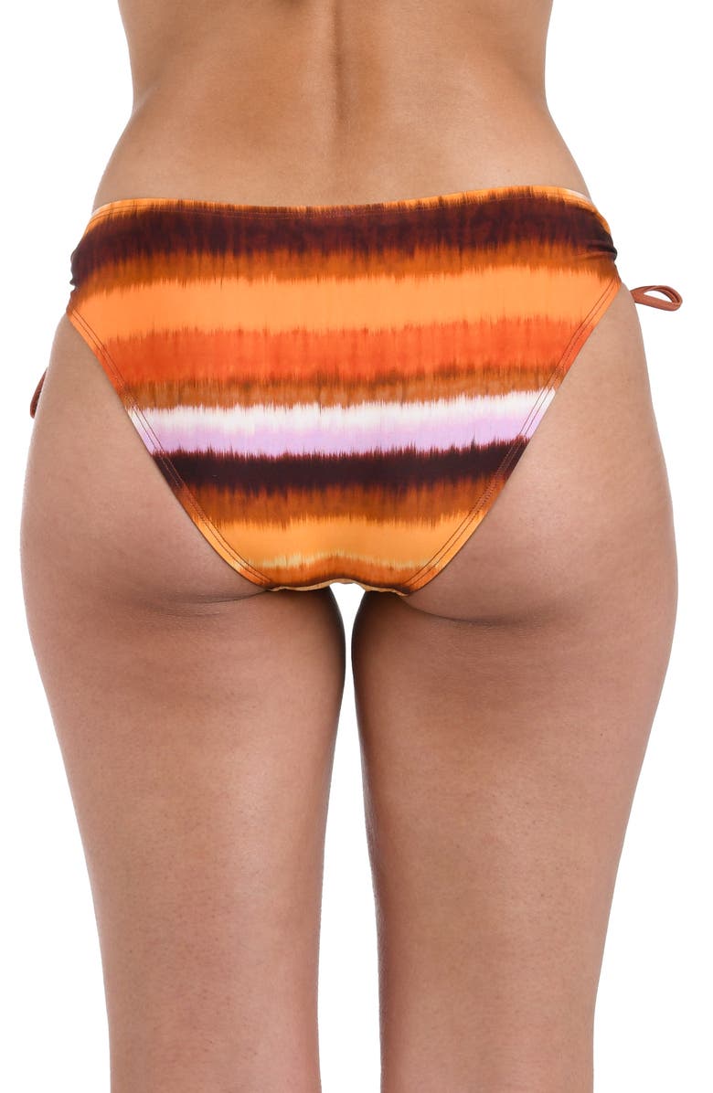 La Blanca Horizon Adjustable Loop Hipster Bikini Bottoms, Alternate, color, Sunset