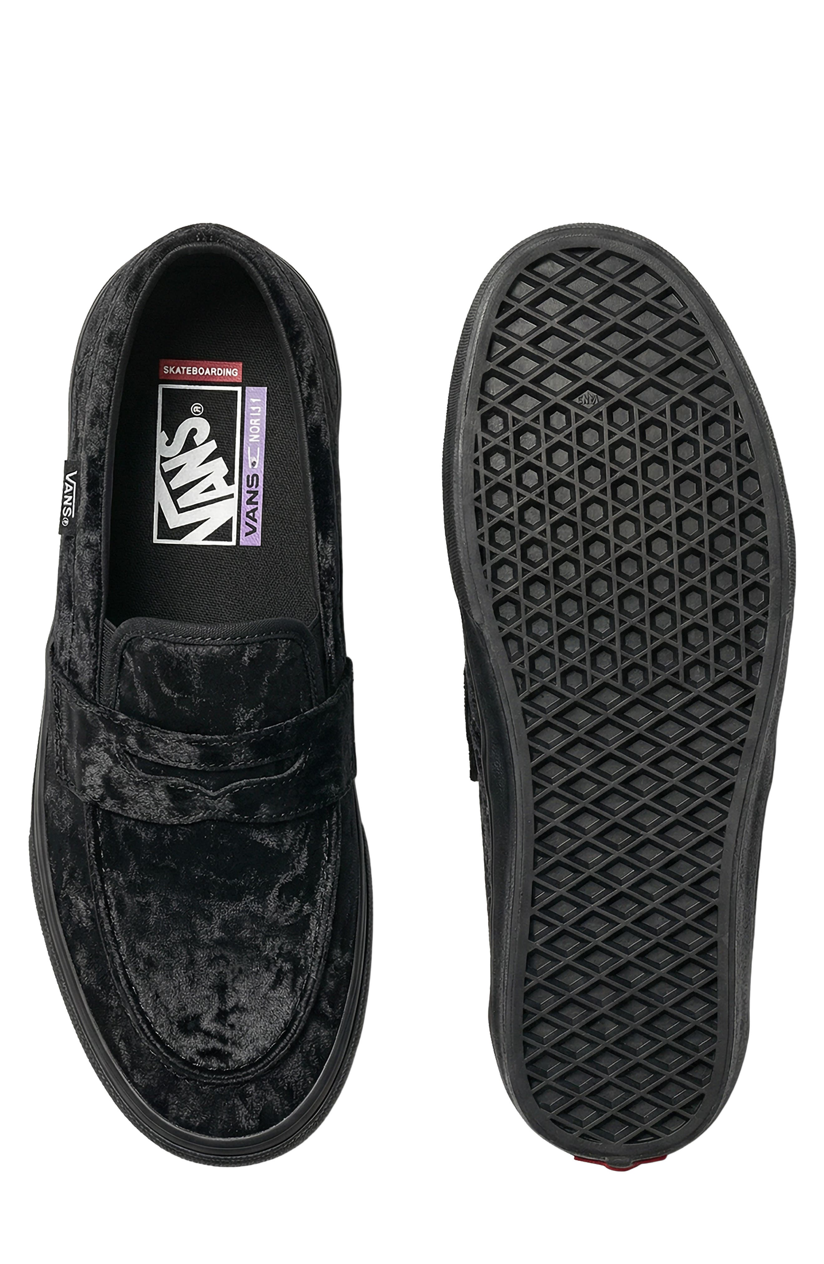 Skate Loafer Sneaker, Alternate, color, VELVET BLACK