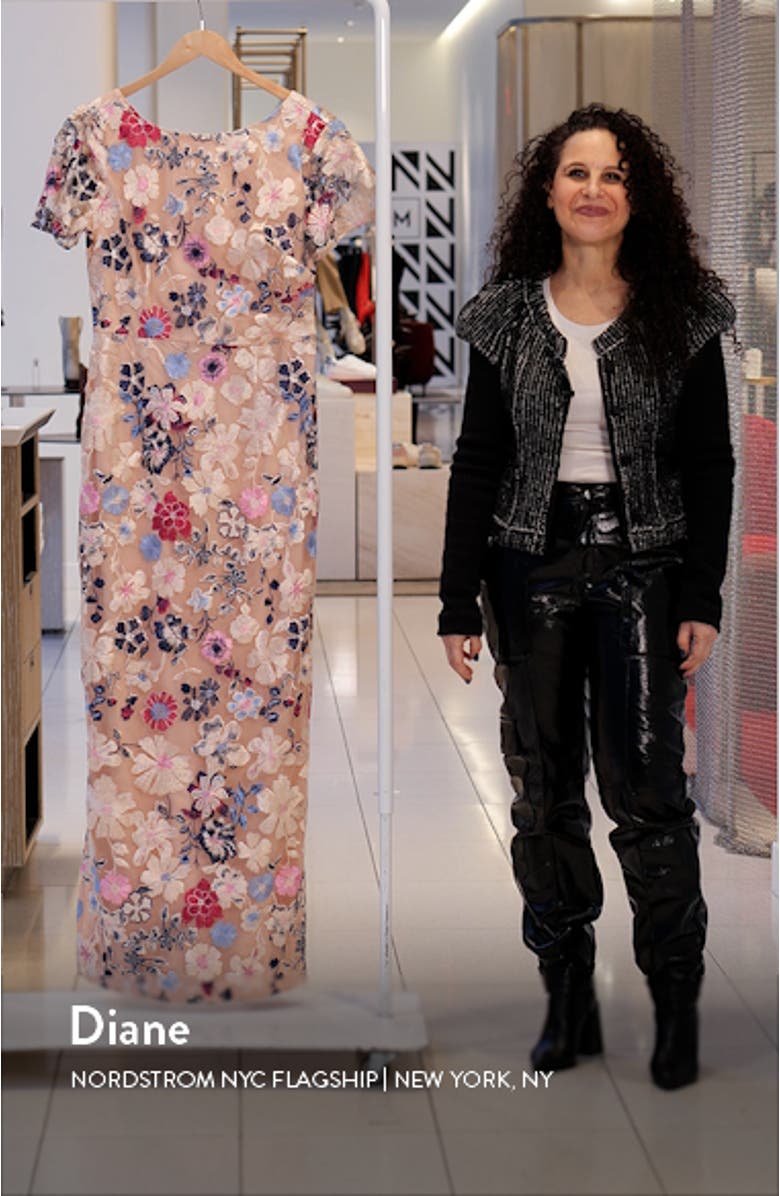 Magnolia Floral Embroidery Gown, sales video thumbnail