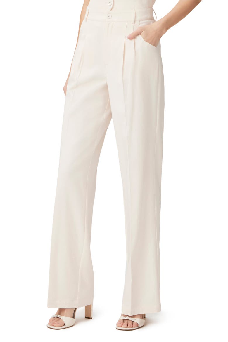 Merano Pleated Straight Leg Pants, Alternate, color, CREAM
