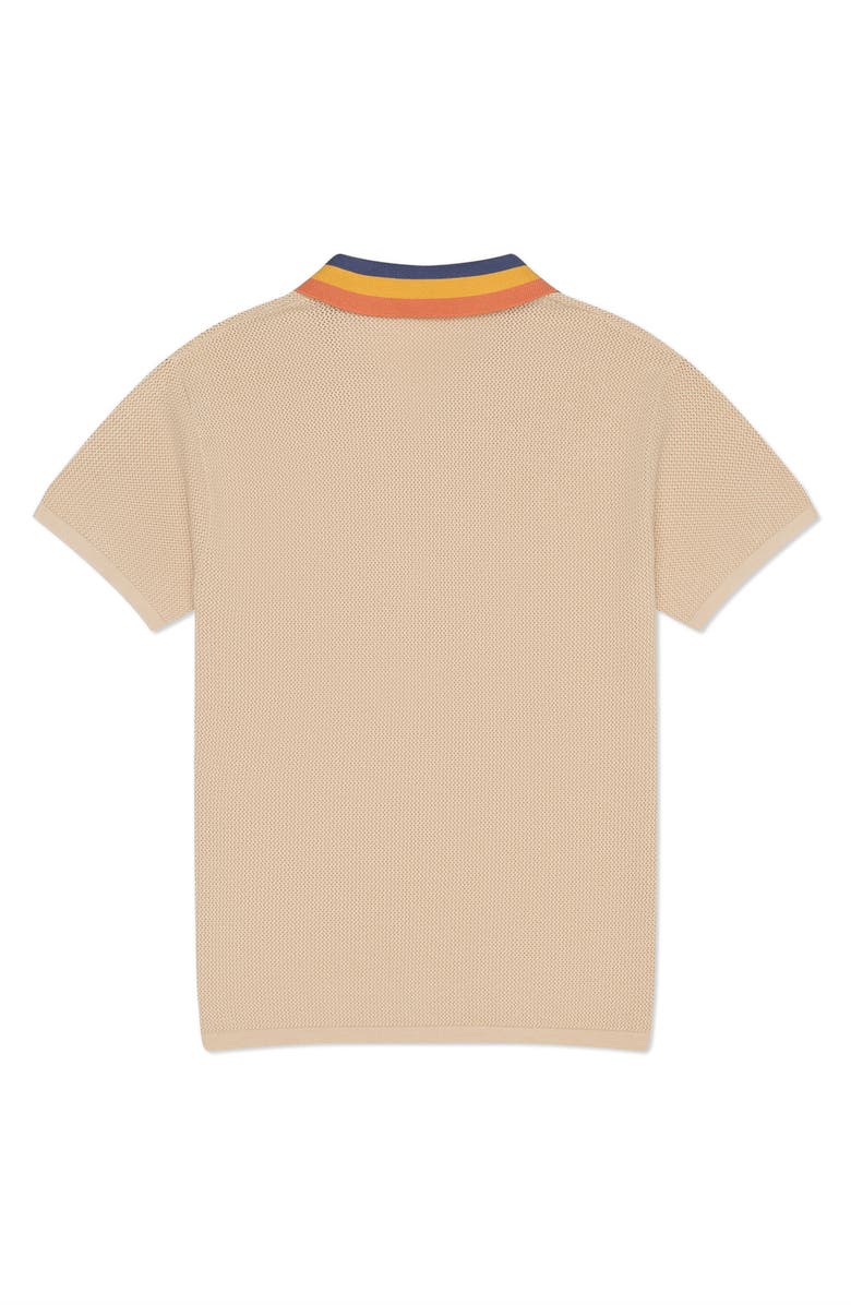 MAVRANS Stripe Accent Johnny Collar Polo Sweater, Alternate, color, 