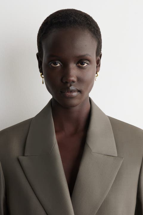 Mismatched Teardrop Pearl Hoop Earrings