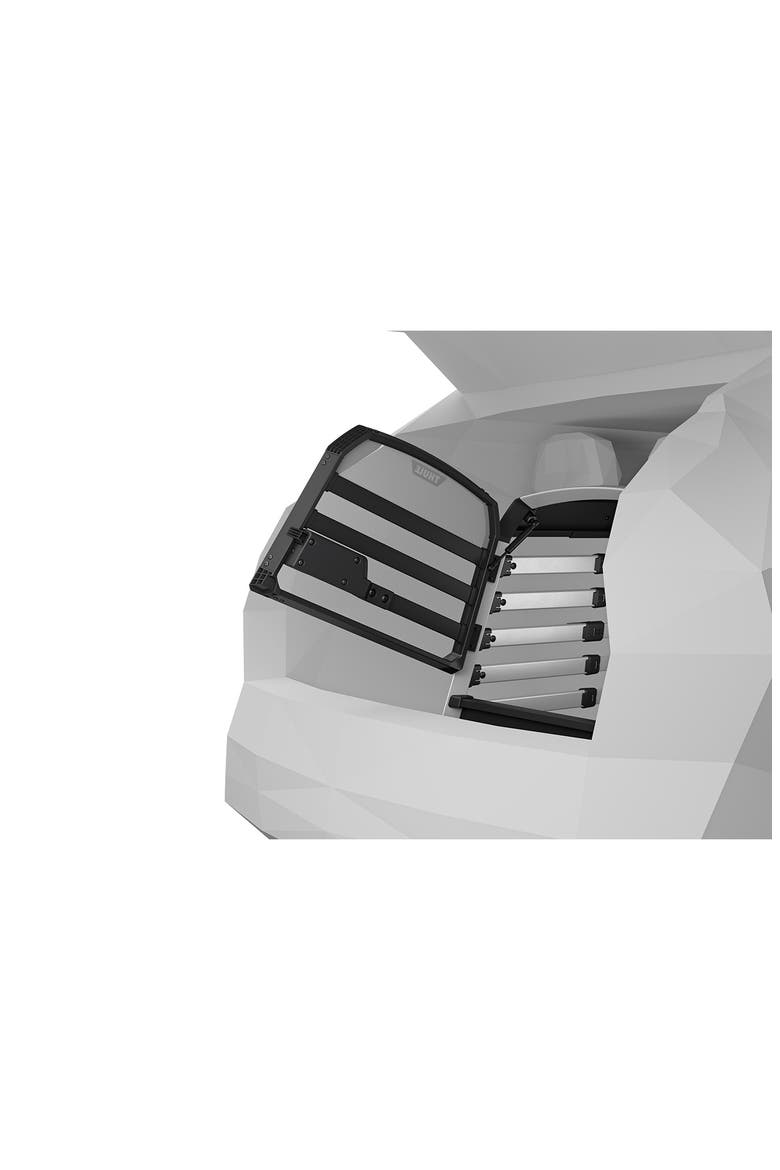 Allax M Dog Crate, Alternate, color, SILVER/ BLACK