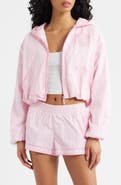 LoveShackFancy Kariana Front Zip Hooded Jacket