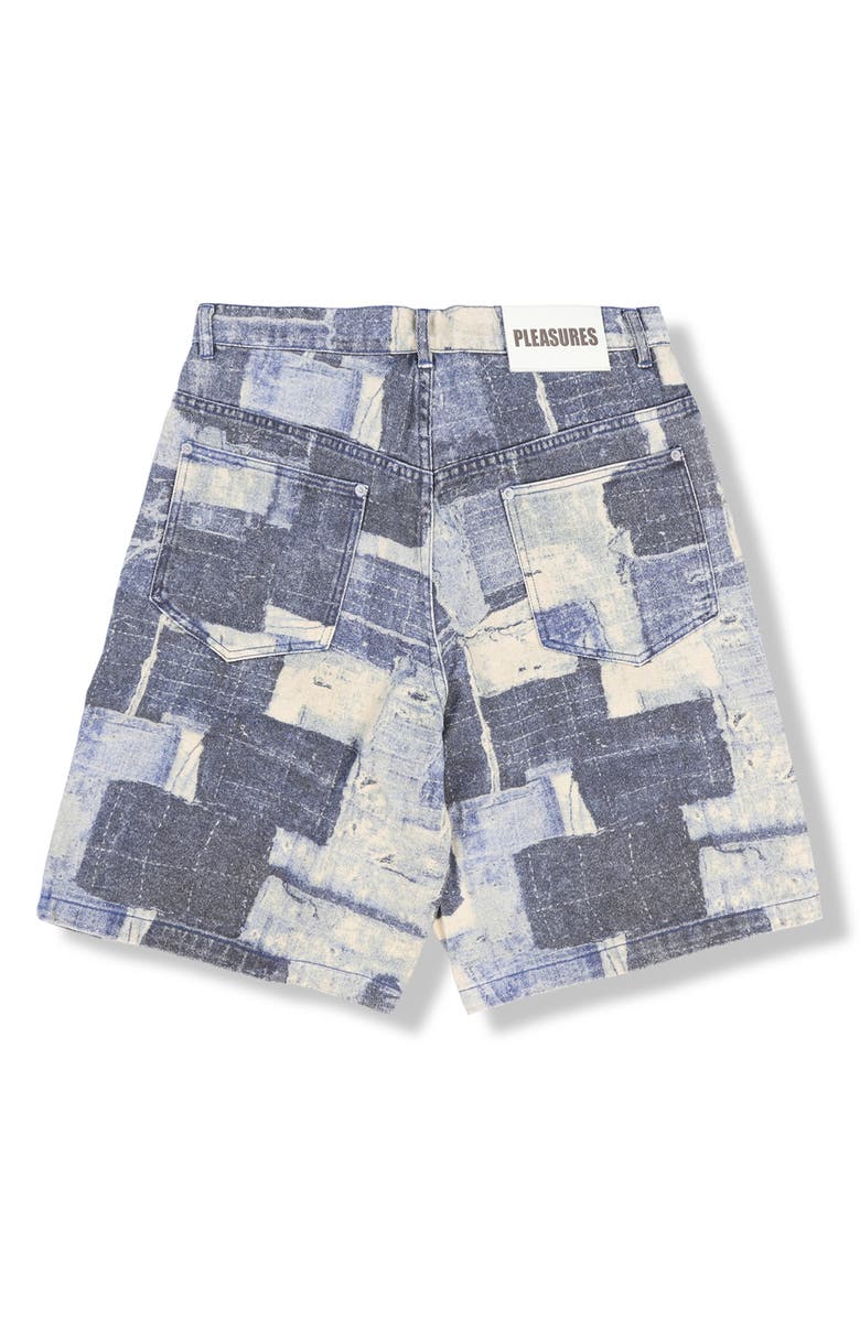 PLEASURES Boro Baggy Denim Shorts, Alternate, color,
