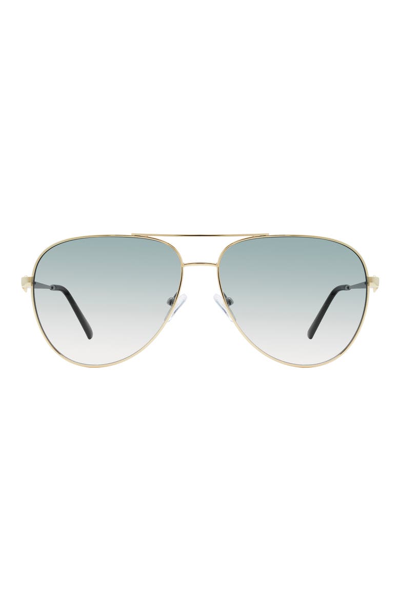 65mm Oversize Pilot Sunglasses, Main, color, GOLD/ GREEN PINK GRADIENT