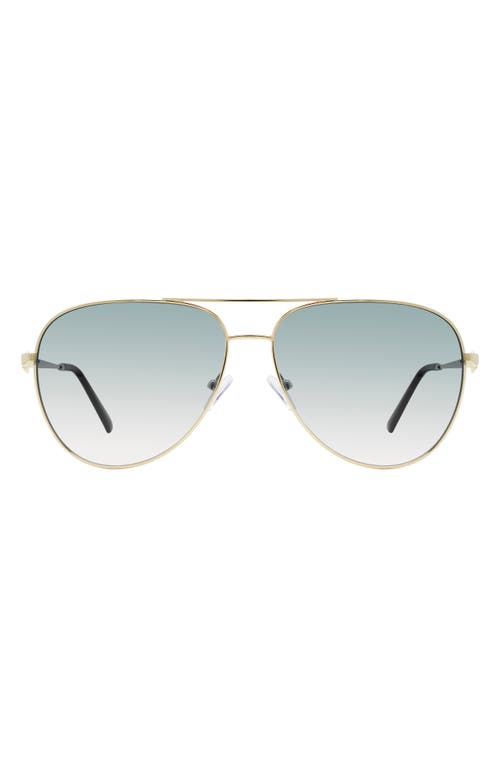 Kurt Geiger London 65mm Oversize Pilot Sunglasses In Gold/green Pink Gradient