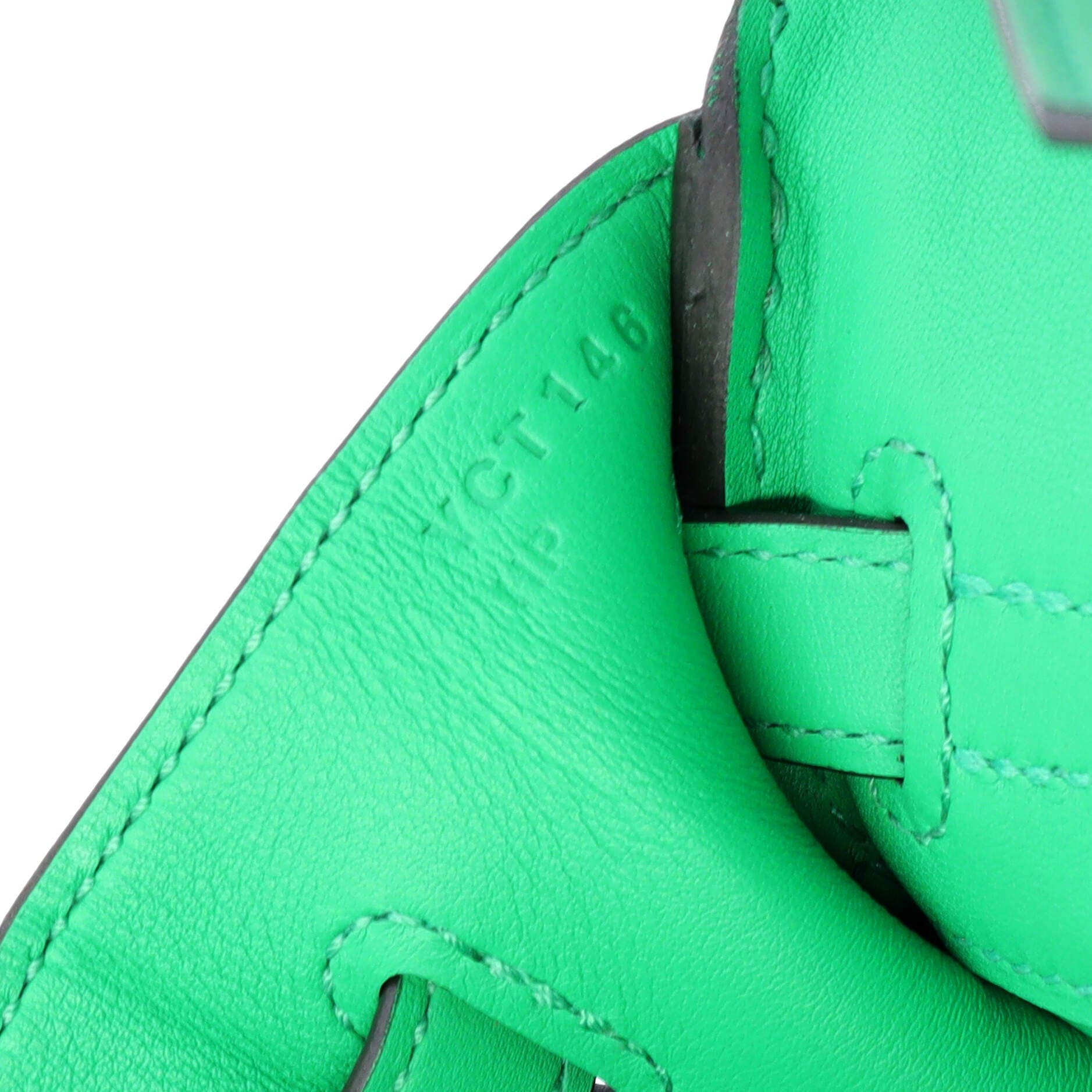 Birkin Handbag Green Swift with Palladium Hardware 25, Alternate, color, Green