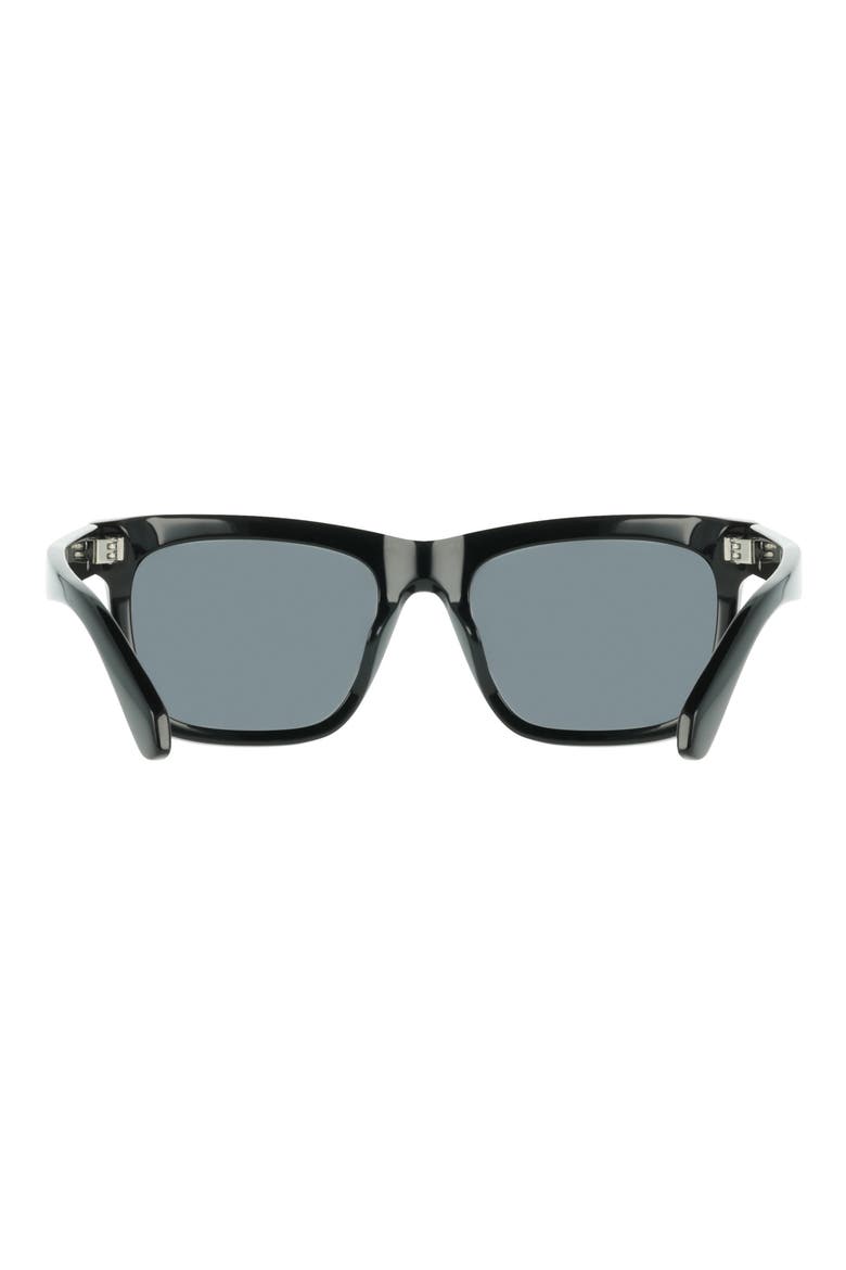 55mm Gradient Rectangle Sunglasses, Alternate, color, BLACK
