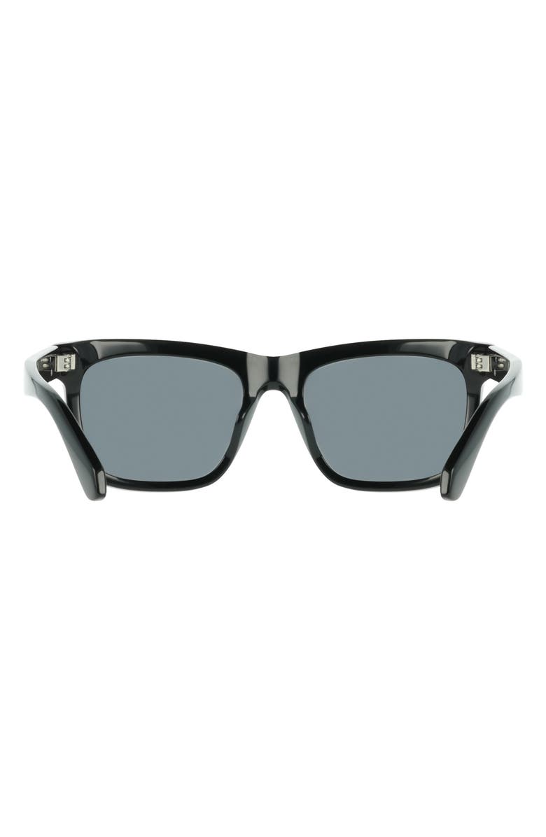 FERRAGAMO 55mm Gradient Rectangle Sunglasses, Alternate, color, Black