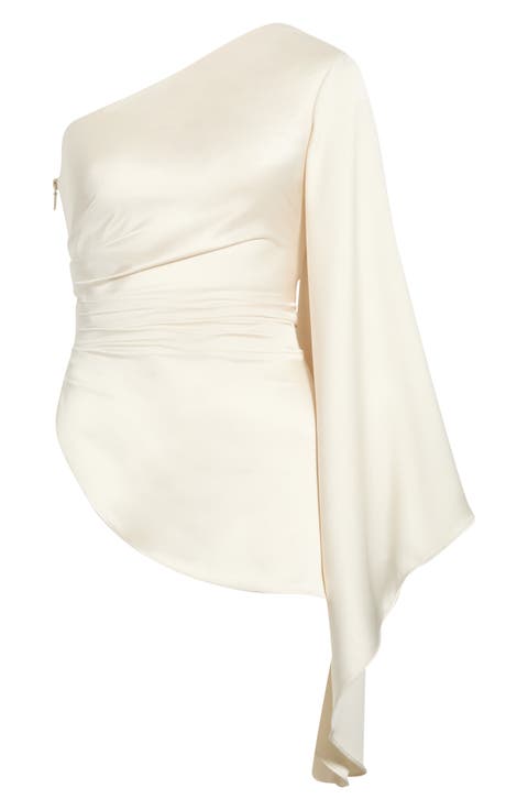 Nicolette Satin One Sleeve Top