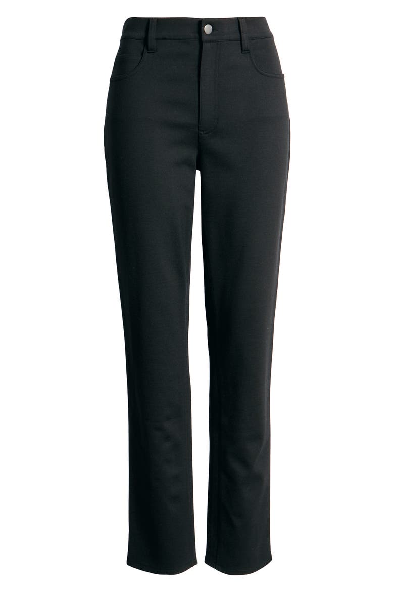 High Waist Slim Fit Jeans, Alternate, color, BLACK