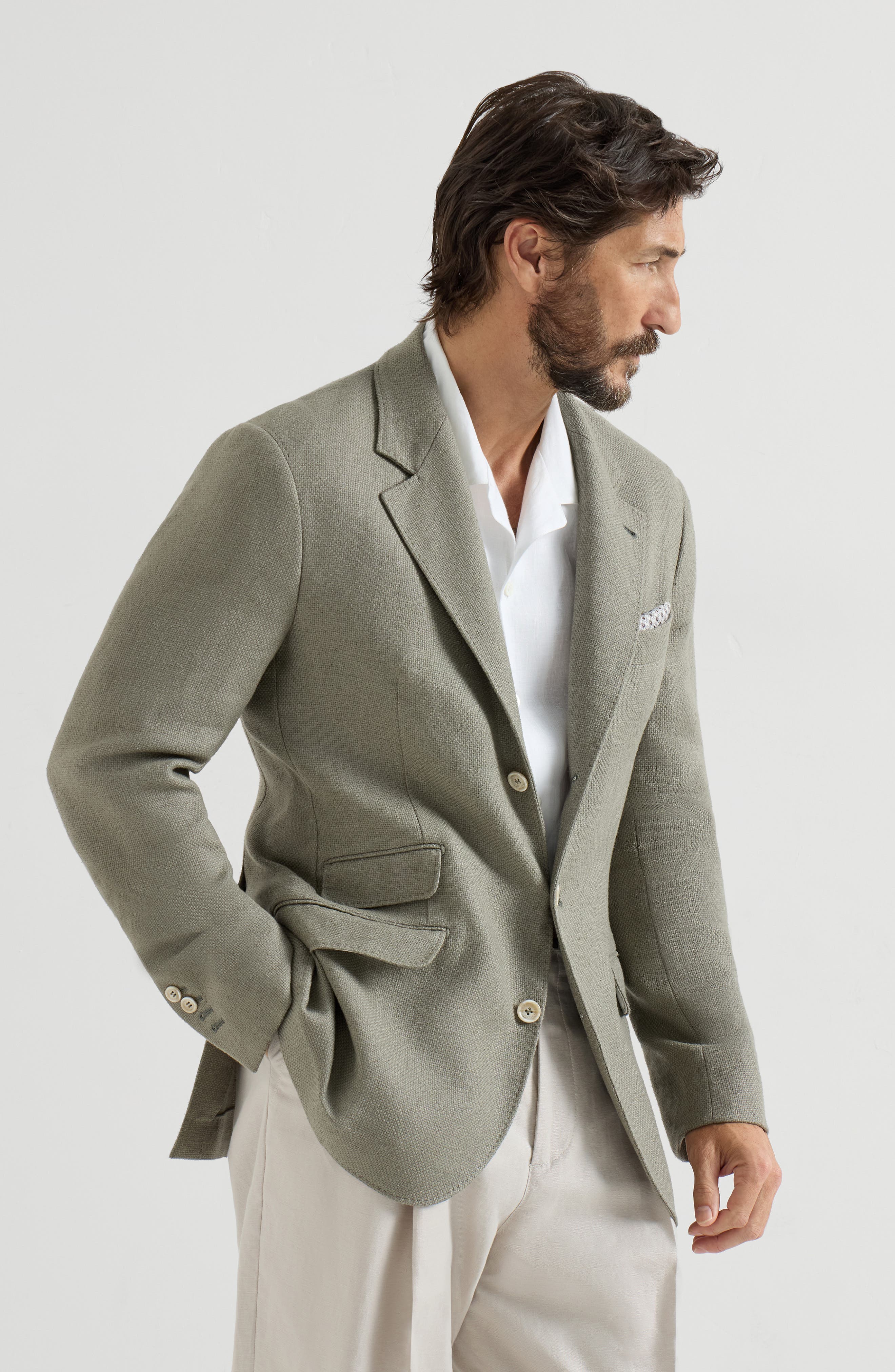 Hopsack deconstructed blazer - image 5
