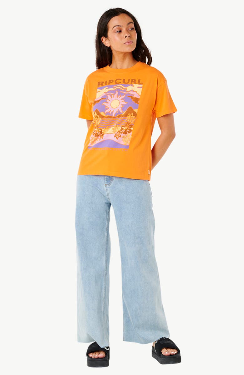 Rip Curl Dune Dancer Relaxed Graphic T-Shirt, Alternate, color, Light Orange