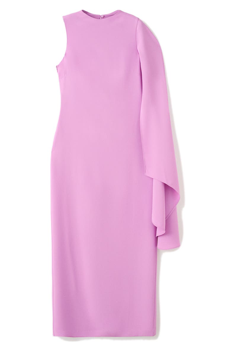 One-Shoulder Cape Maxi Dress, Alternate, color, LIGHT/ PASTEL PURPLE