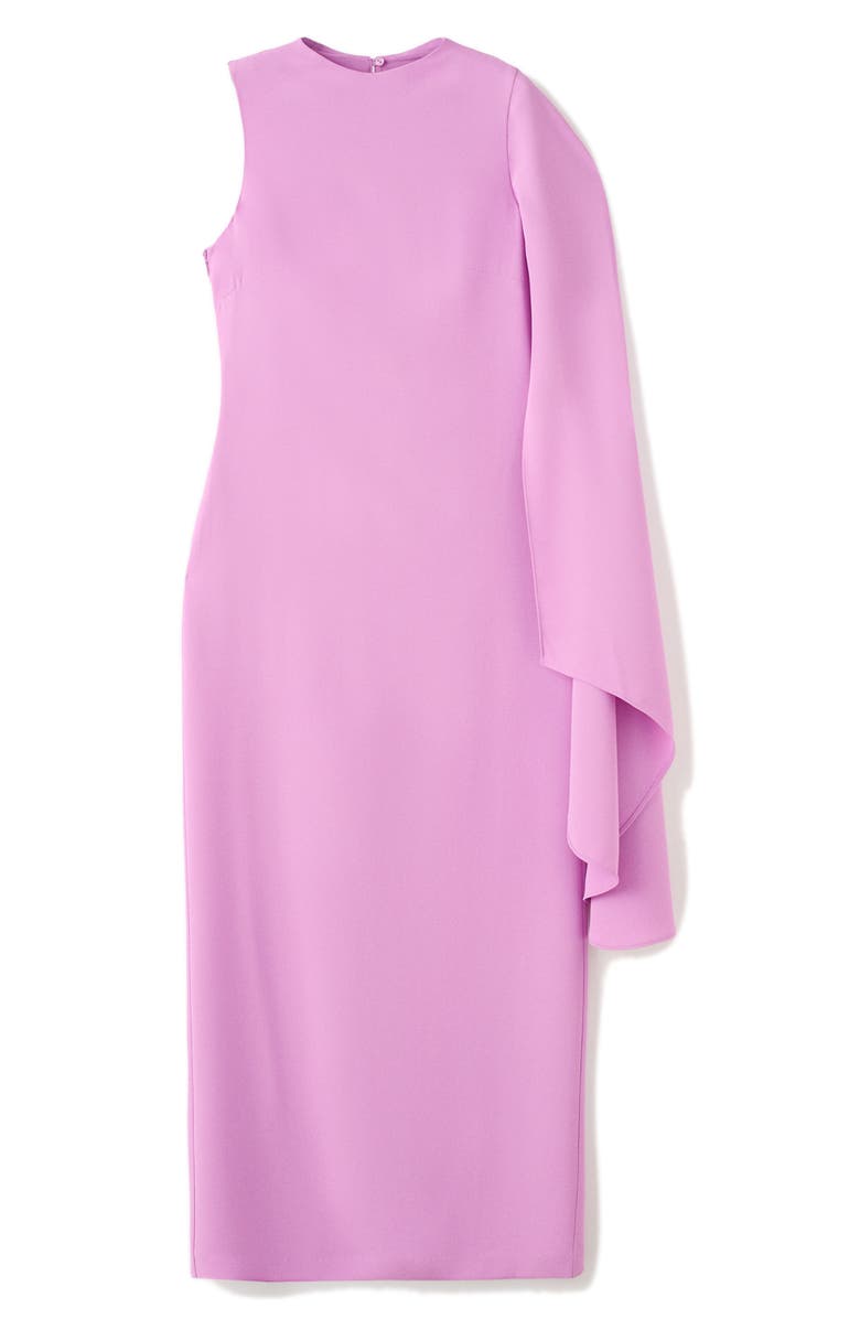 MANGO One-Shoulder Cape Maxi Dress, Alternate, color, 