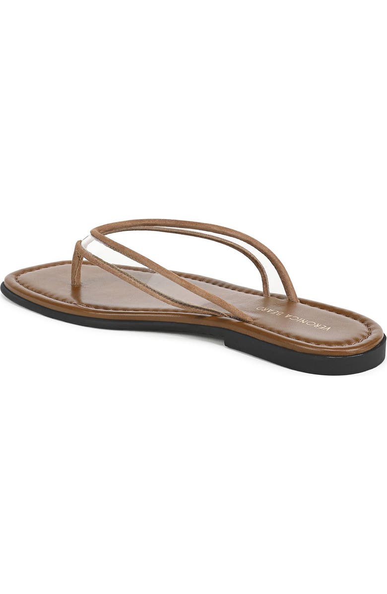Veronica Beard Clea Flip Flop, Alternate, color, Clear/ Chestnut