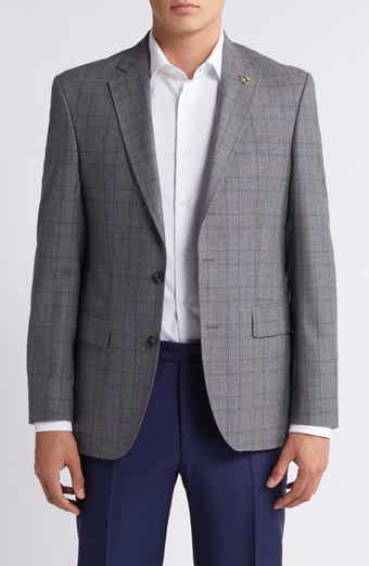 Ted Baker London Jay Slim Fit Glen Plaid Stretch Wool Sport Coat